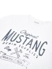 Mustang T-Shirt Basic Print Tee in Weiß