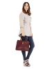 Cluty Handtasche echt Leder in dunkelrot