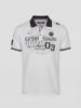 KOROSHI Normale polo pique print-emb nautik in weiß