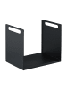 relaxdays Kaminholzregal in Schwarz - (B)35 x (H)40 x (T)30 cm