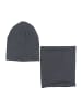 Alkato Alkato Unisex Beanie Mütze und Schal Set Uni in anthrazit