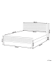Beliani Doppelbett SALERNAS in Schwarz/Braun - (W) 186 x (H) 100 x (L) 206 cm