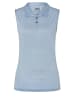 super.natural Merino Polo W SLEEVELESS POLO in hellblau