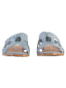 Divine Factory Flache Pantolette zum Hineinschlüpfen QL4335 Blau