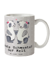 Mr. & Mrs. Panda Kaffeetasse Panda Beste Schwester der Welt mit ... in Grau Pastell