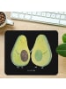 Mr. & Mrs. Panda Mousepad Avocado Pärchen ohne Spruch in Schwarz