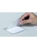 Durable Namensschild aufklappbar PP 54x90mm farblos Packung mit 10 Stück