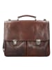 Leonhard Heyden Roma Aktentasche Leder 41 cm Laptopfach braun