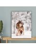OnlyWow Leinwand Bilder Haselnussfarben