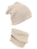 Alkato Alkato Unisex Beanie Mütze und Schal Set Uni in beige