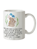 Mr. & Mrs. Panda Kaffeebecher Hase Blume mit Spruch in Weiß