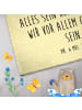 Mr. & Mrs. Panda Gästehandtuch Fledermaus Flügel mit Spruch in Gelb Pastell