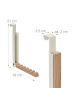relaxdays 2 x Türgarderobe "klappbar" in Beige