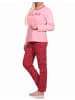 NORMANN Pyjama Schlafanzug lang Tupfen - 77397 in rose