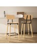 HOMCOM Barhocker in Dunkelbraun 41,5L x 41,5B x 82H cm