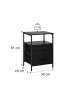 relaxdays 2 x Nachttisch in Schwarz - (B)38 x (H)61 x (T)28 cm