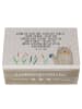 Mr. & Mrs. Panda Geschenkbox Otter Stein mit Spruch in Grau Pastell