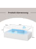COSTWAY Couchtisch mit LED 110x60x40cm in Weiß