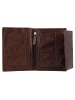 mano Donna Aurona Geldbörse RFID Leder 14 cm in dunkelbraun