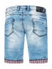 Rusty Neal Light Blue Used Jeans Shorts "DUNSTER" in Blau