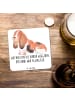 Mr. & Mrs. Panda Glasuntersetzer Hund Basset Hound mit Spruch in Weiß