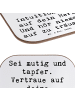 Mr. & Mrs. Panda Untersetzer Tasse Spruch Mutig zu sich selbst s... in Weiß