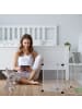 relaxdays Freilaufgehege in Transparent/ Weiß - (B)110 x (H)37 x (T)75 cm