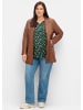 sheego Lederjacke in cognac