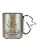 Mr. & Mrs. Panda Tasse Katze Blumen mit Spruch in Silber