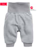 Schnizler Baby Pumphose Fleece mit Strickbund in Grau/Melange