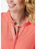 GOLDNER Elegante Jersey-Bluse mit Rundhals in koralle