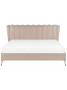 Beliani 2-tlg Doppelbett MIRIBEL in Beige/Gold