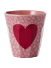 Rice Melamin Becher Herz in rot