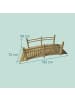 relaxdays Gartenbrücke in Natur - (B)185 x (H)58 x (T)72 cm