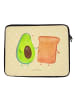 Mr. & Mrs. Panda Notebook Tasche Avocado Toast ohne Spruch in Gelb Pastell