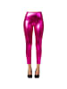 tectake Lange Leggings in glänzendem Metallic-Look, pink