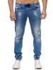 Tazzio Tazzio Herren Jeans Regular Fit im Jogger-Stil 17506 Blau S