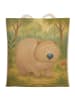 Mr. & Mrs. Panda shopping bag Wombat Design ohne Spruch in Weiß