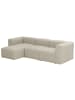 58 aufm Kessel SOFA 3-Sitzer mit Ottomane Kattrina Flachgewebe creme