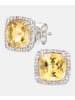 Diamant L'éternel Ohrstecker aus 375 Weißgold mit Diamant mit Citrin