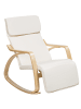 Beliani Schaukelsessel WESTON in Beige/Braun - (W) 68 x (H) 96 x (L) 82 cm
