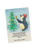 Mr. & Mrs. Panda Grußkarte Pinguin Weihnachtsbaum Design mit Spruch in Weiß