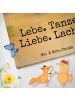 Mr. & Mrs. Panda Badehandtuch Waldtiere Aloha Design mit Spruch in Gelb Pastell