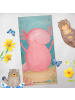 Mr. & Mrs. Panda Handtuch Axolotl Hurra Design ohne Spruch in Grau Pastell
