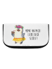 Mr. & Mrs. Panda Kosmetiktasche Pinguin Kokosnuss mit Spruch in Weiß