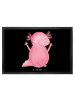 Mr. & Mrs. Panda Gummifußmatte Axolotl Hurra ohne Spruch in Schwarz