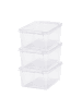 SmartStore 3er-Set Aufbewahrungsbox Classic Transparent 14L