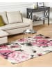 Beliani Kurzflor EJAZ in Rosa/Schwarz/Beige - (W) 140 x (H) 140 x (L) 200 cm