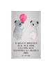 Mr. & Mrs. Panda Handtuch Koala Luftballon mit Spruch in Grau Pastell