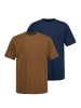 JP1880 Kurzarm T-Shirt in mokkabraun